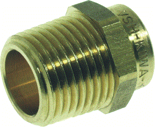 VSH Messing puntstuk 1/2x15 mm buitendraad capilair
