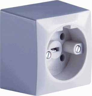 Perilex opbouw contactdoos 16a creme