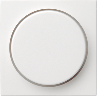 GIRA inzetplaat knop+dimmer ST55 zuiver wit glanzend
