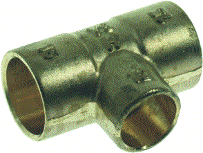 VSH Messing T-stuk 22x15x22 mm