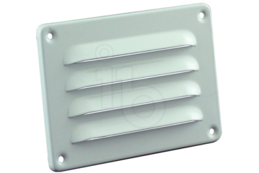 Schoepenrooster 130x90 mm wit aluminium (SZ)
