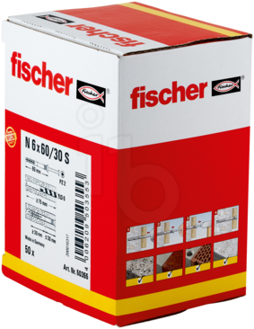 Fischer nagelplug N 6X60 Z 50 st (VZ)