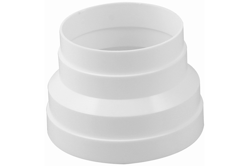 Verloopstuk 100-125 mm tbv ventilatiekanaal