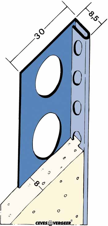 Afsluitprofiel 2178 2500 mm rvs pd 8 mm