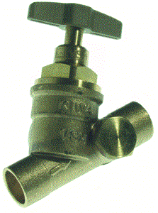 VSH Messing stopkraan 15 mm met tapgat en koppeling