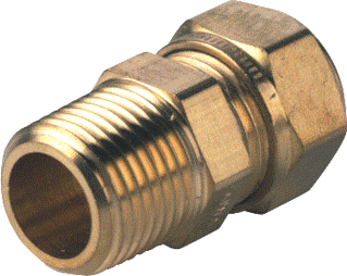 VSH Messing knel puntstuk 1/2x15 mm buitendraad conisch