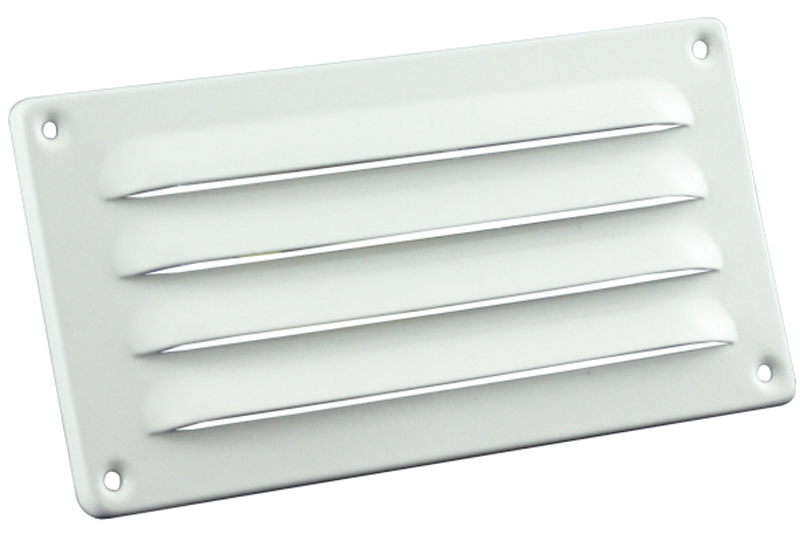 Schoepenrooster 180x90 mm wit aluminium