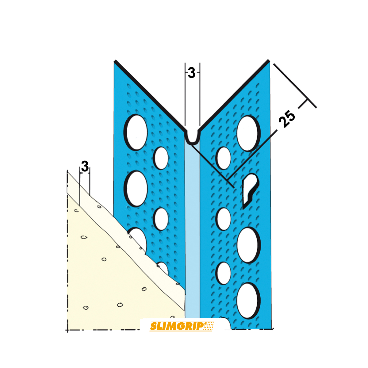 Slimgrip hoekbeschermer 1033 2700mm vzs pd 3 mm