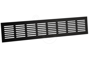 Plintrooster 400x80 mm zwart aluminium (SZ)