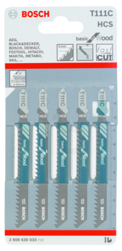 Bosch decoupeerzaagblad T111C 5 st (VZ)