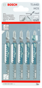 Bosch decoupeerzaagblad speed T144D 5 st tbv hout (VZ)