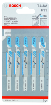 Bosch decoupeerzaagblad basic T118A 5 st tbv metaal (VZ)