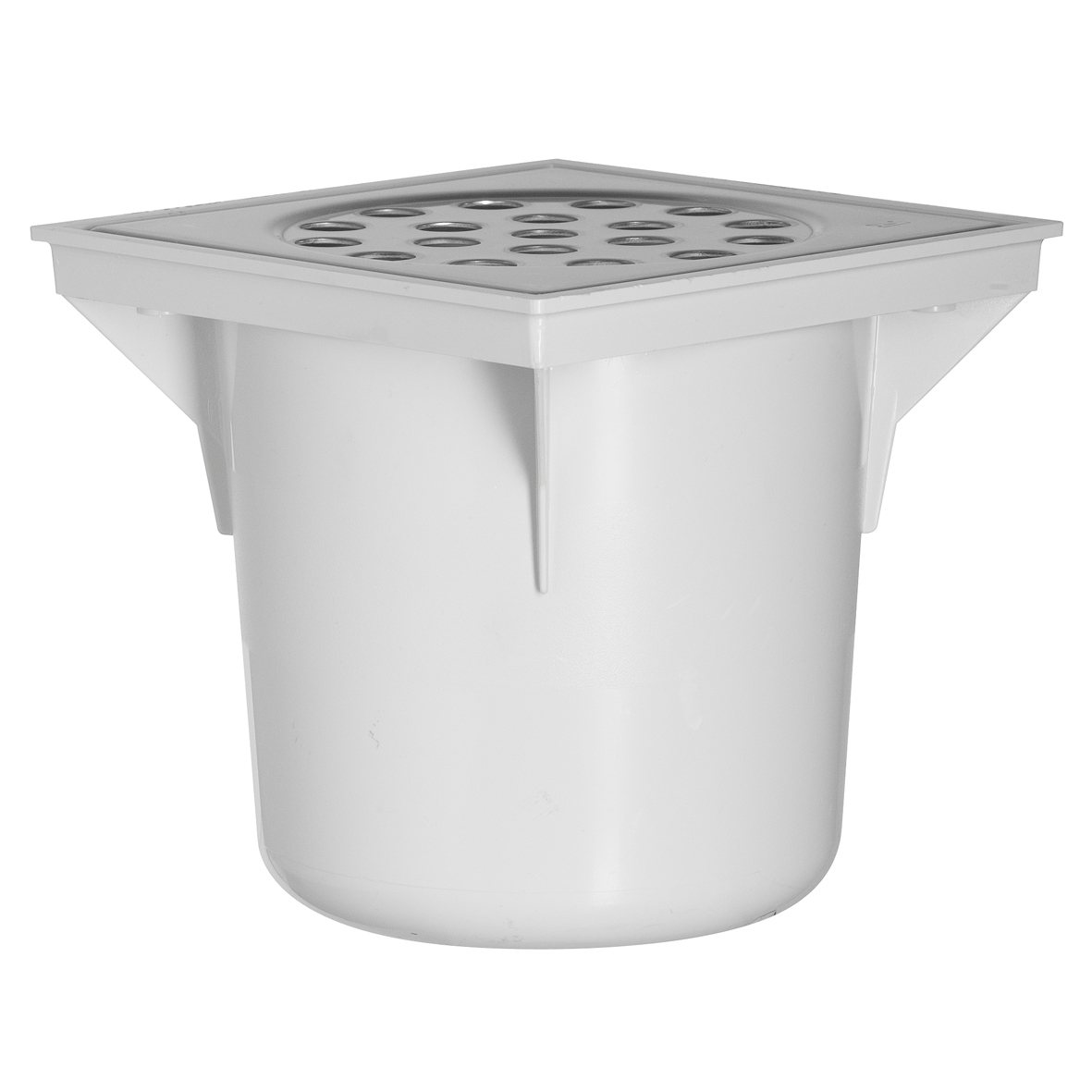 Martens RVS vloerput ABS 20x20 cm onderuitlaat 75 mm