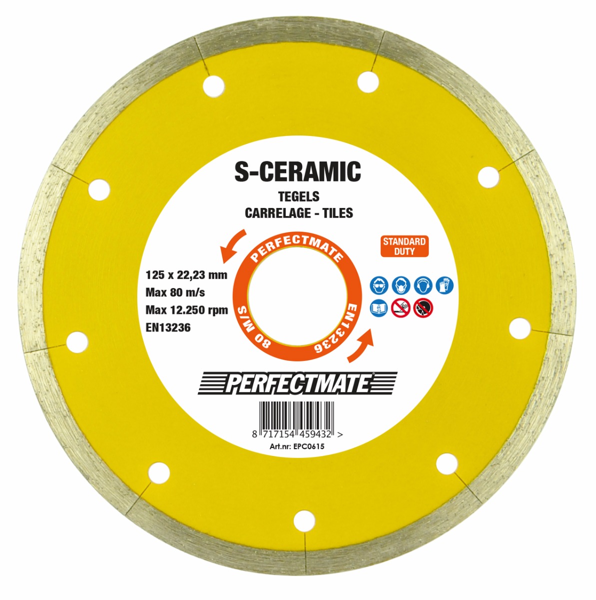 Diamantzaagblad s-ceramic 125 mm s-ceramic standard duty