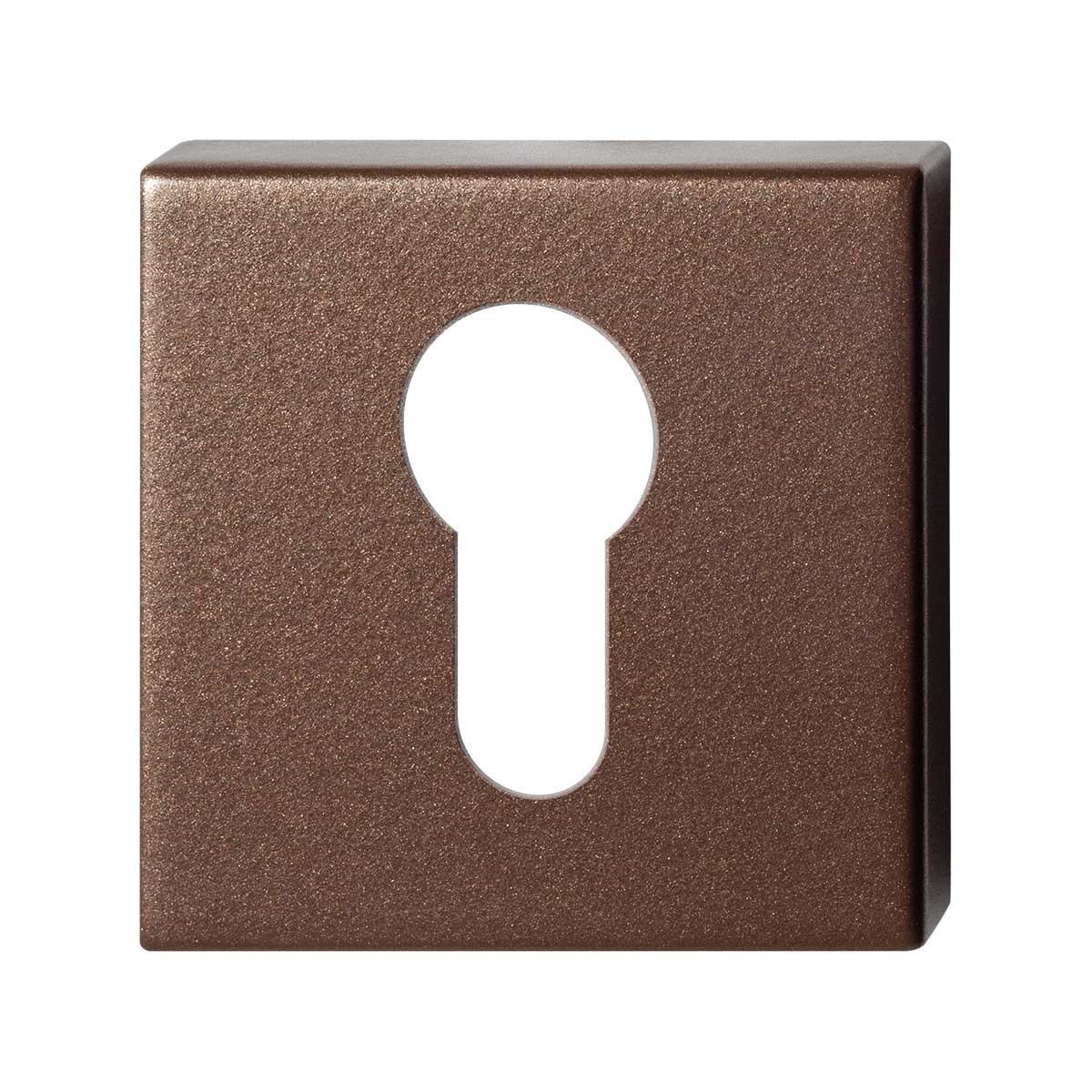 TH cilinderrozet vierkant 50x50x8mm Bronze blend