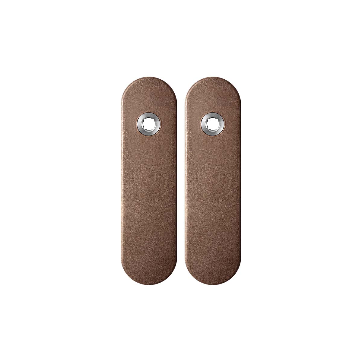 TH kortschild paar 169x46x8,5mm Bronze blend blind afgerond