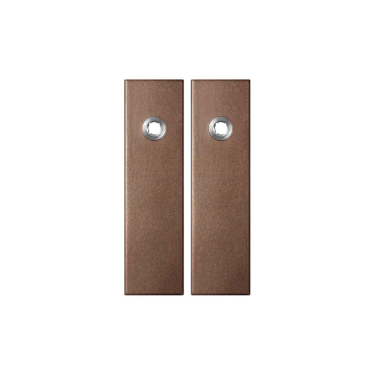 TH kortschild paar 169x46x8,5mm Bronze blend blind afg rechthoekig