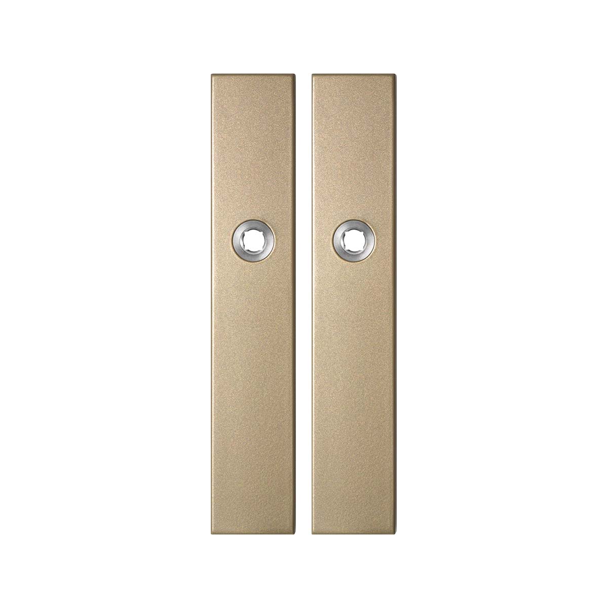 TH langschild paar 218x40x8,5mm Champagne blend blind afg rechthoek