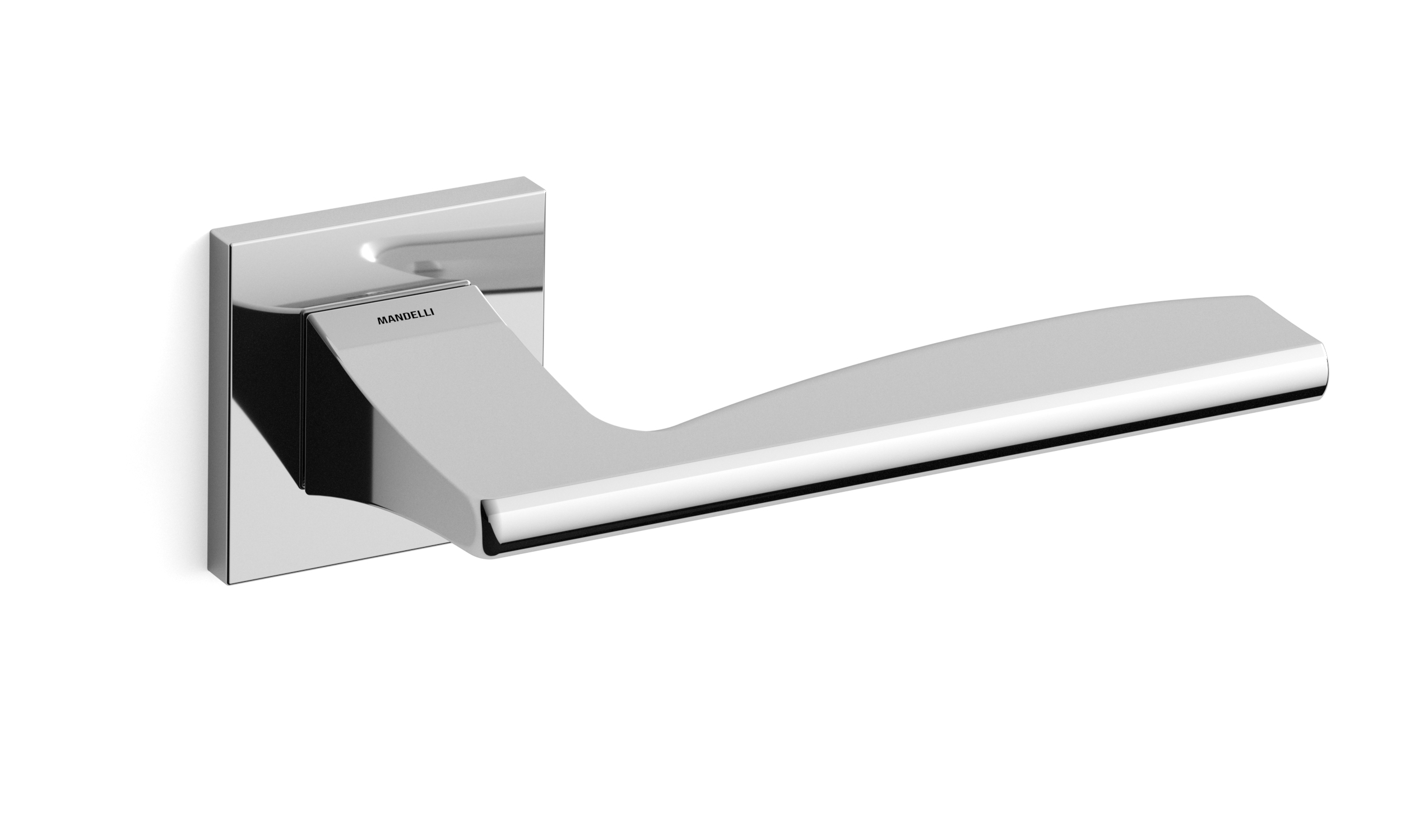 TH Link deurkruk recht 50x50x6 mm Chrome op rozet
