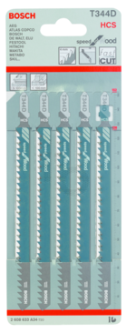 Bosch decoupeerzaagblad basic T344D 5 st tbv hout (VZ)