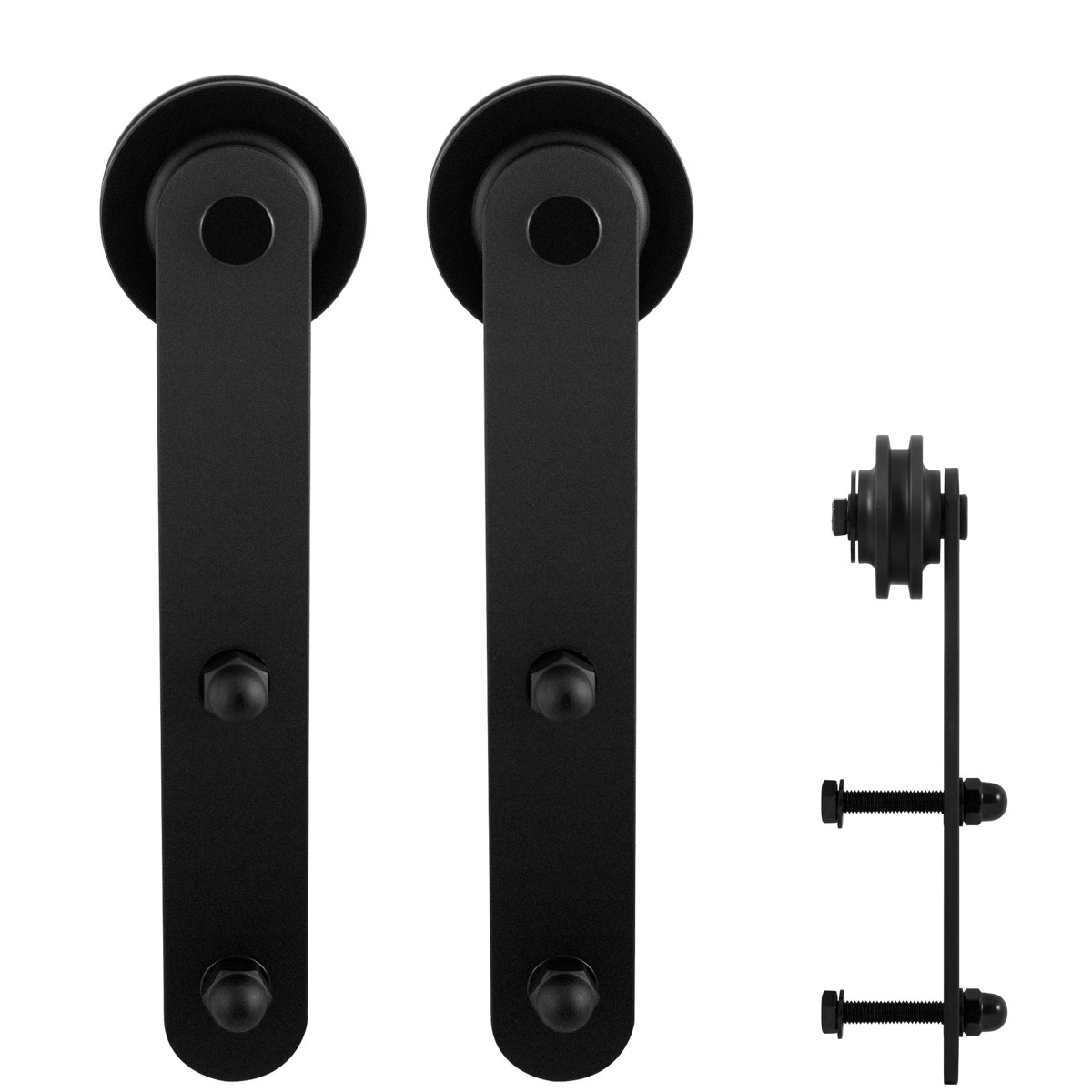 TH schuifdeurhanger set Varsi Zwart t.b.v. extra deur