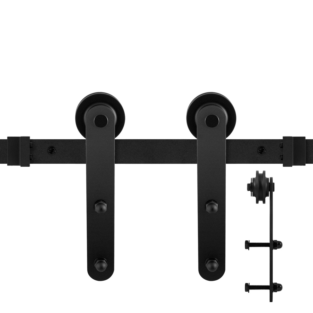 TH schuifdeursysteem Varsi 170 cm zwart