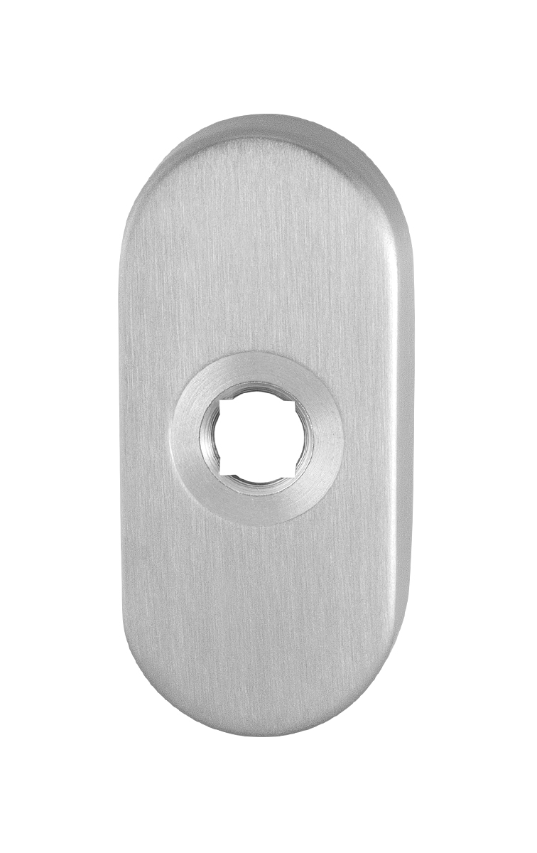 TH ovale click rozet 70x32x10 mm rvs geborsteld