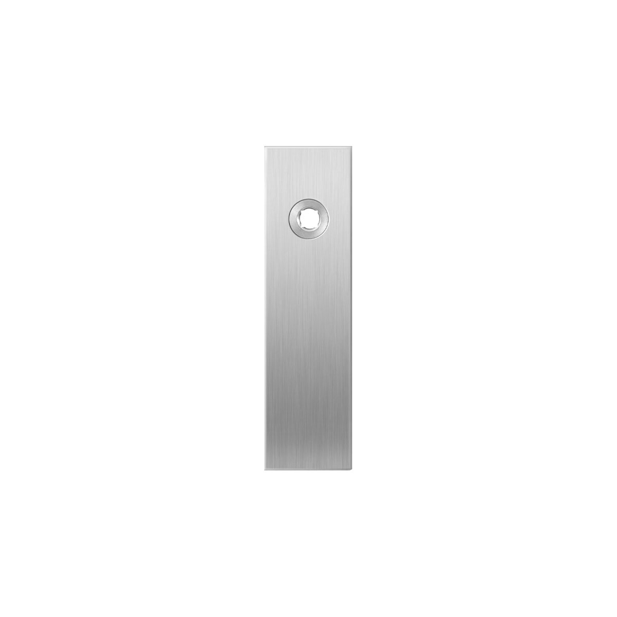 TH kortschild rechts 169x46x8,5 mm RVS geborsteld blind rechthoekig