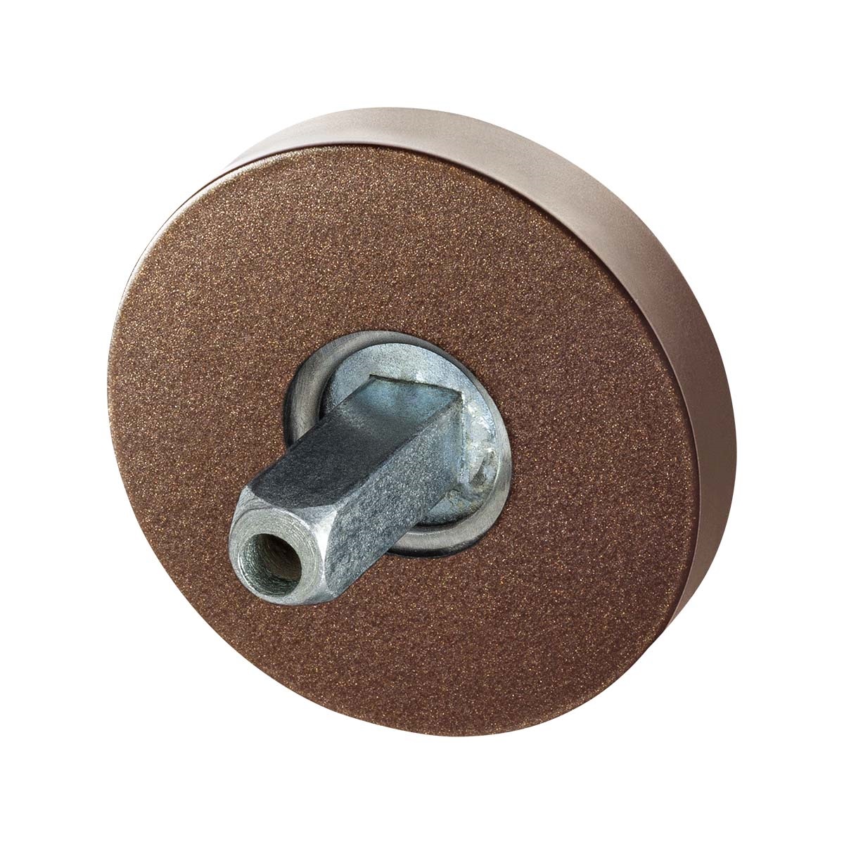 TH rozet rond 50x8 mm Bronze blend + knopvastzetter