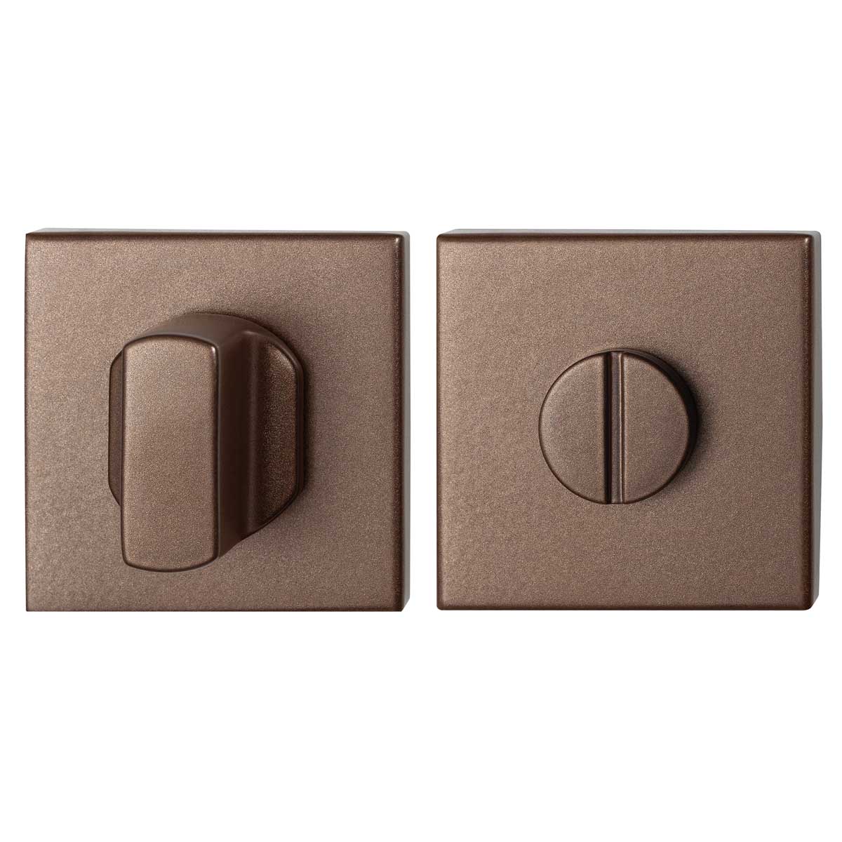 TH toiletgarnituur 50x50x8 mm Bronze blend vierkant stift 8 mm