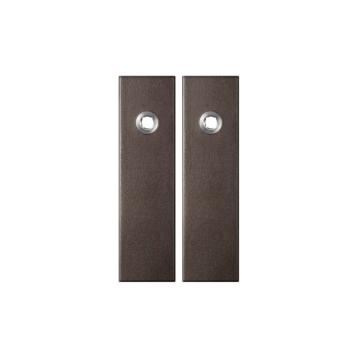 TH kortschild paar 169x46x8,5mm Dark blend blind afg rechthoekig