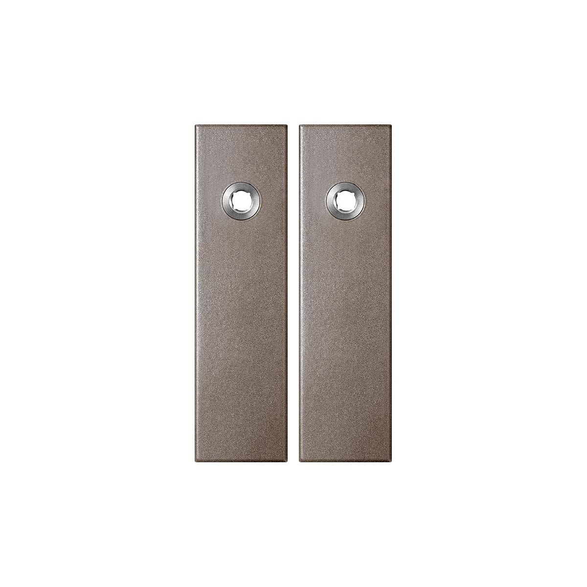 TH kortschild paar 169x46x8,5mm Mocca blend blind afg rechthoekig