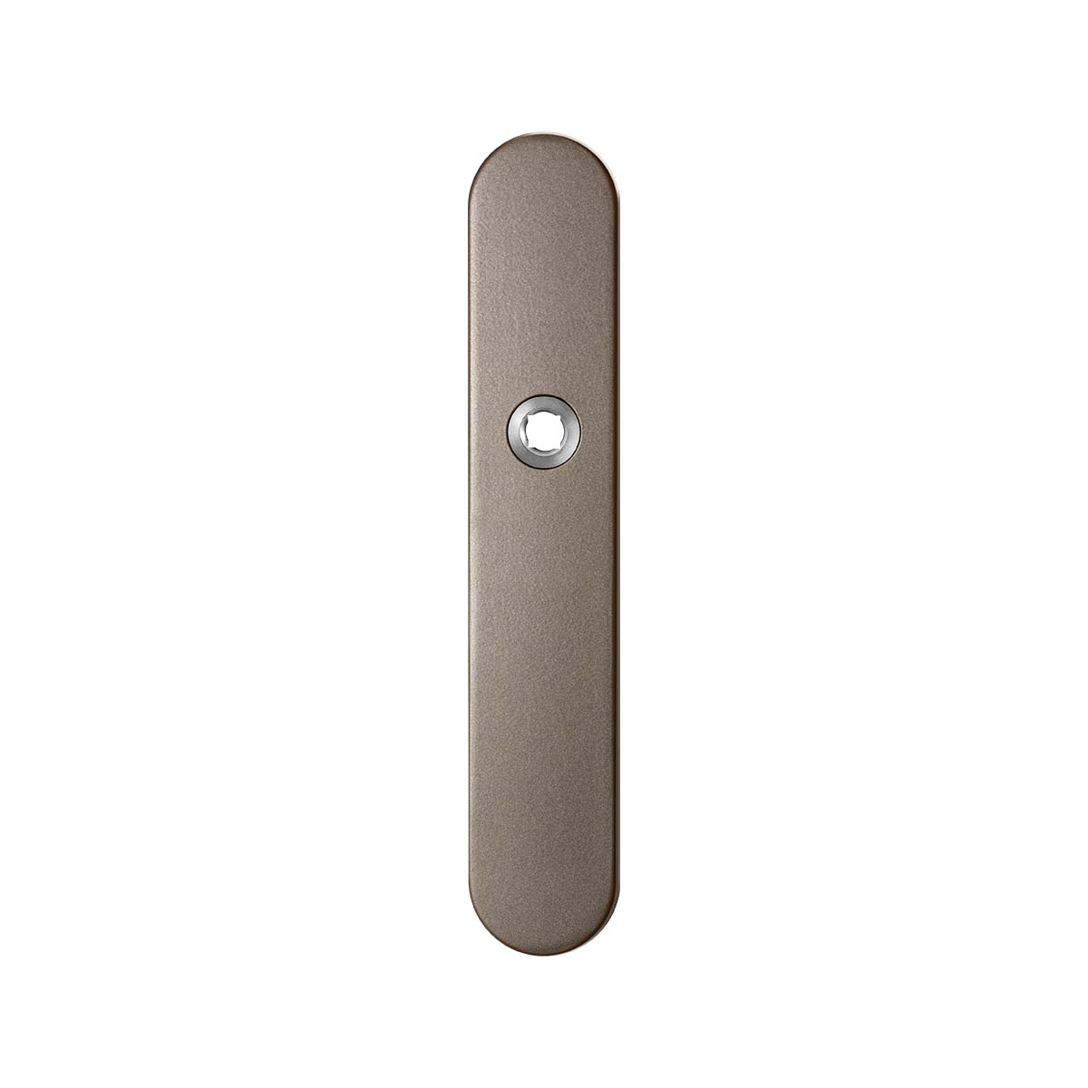 TH langschild links 218x40x8,5mm Mocca blend blind afgerond