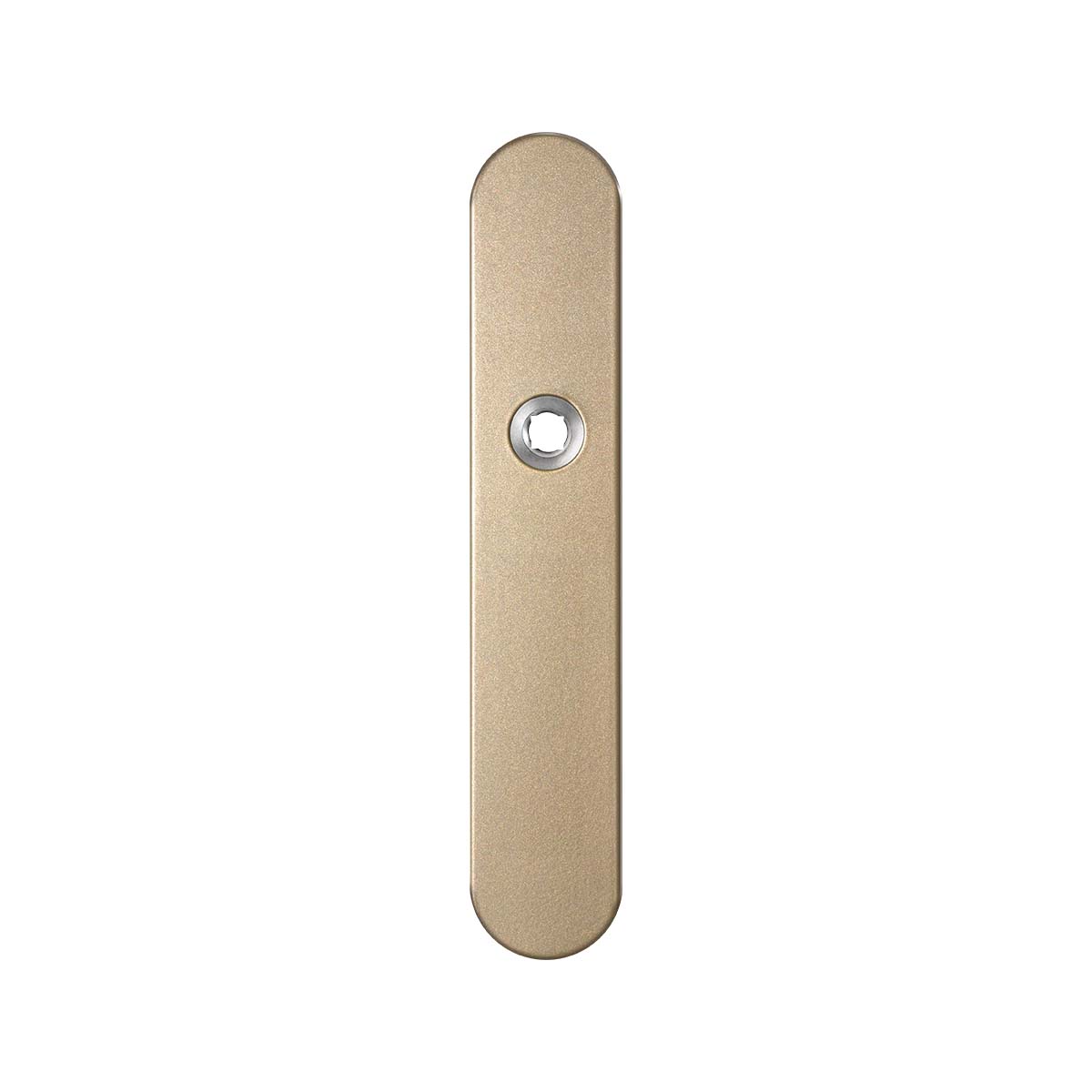TH langschild rechts 218x40x8,5mm Champagne blend blind afgerond