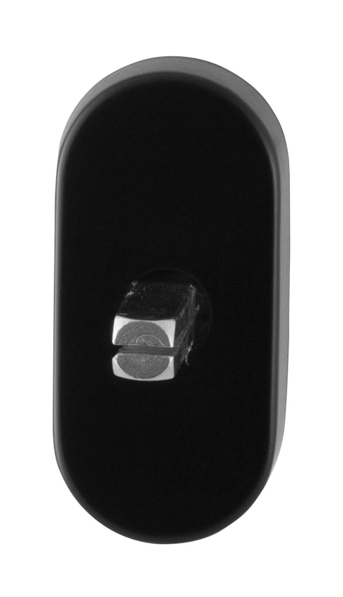 TH draaikiepmechanisme 65x30x12 mm Smeedijzer zwart ovaal stift 40mm