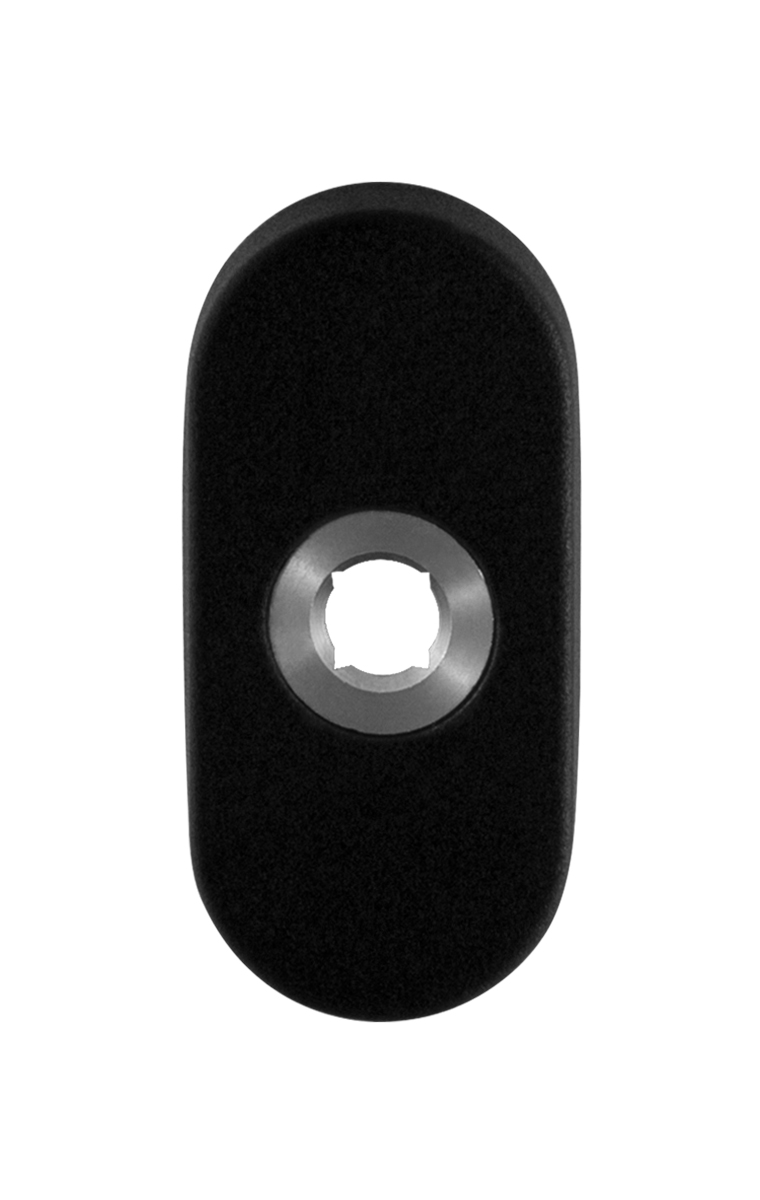 TH ovale click rozet li 70x32x10 mm zwart