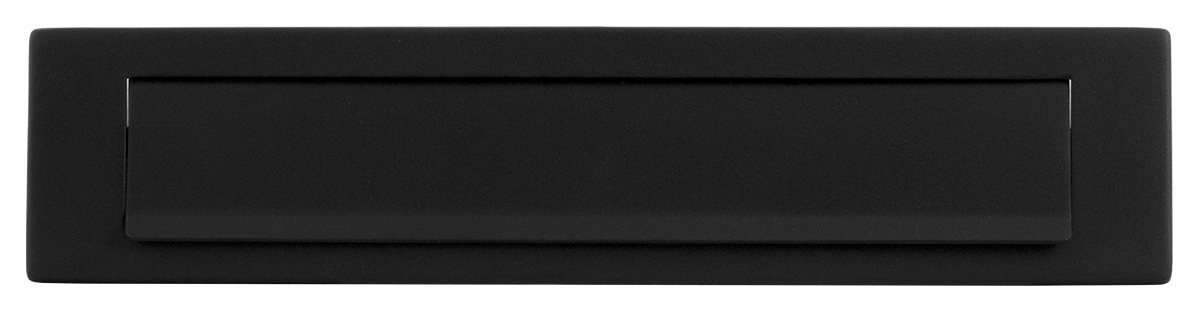 TH briefplaat 340x77 mm Zwart incl valklep 280x45mm