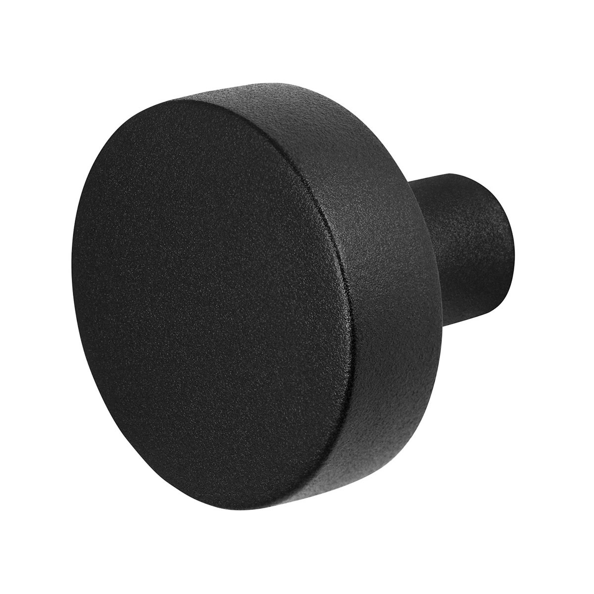 TH vlakke knop 52x16 mm Zwart vast incl knopvastzetter