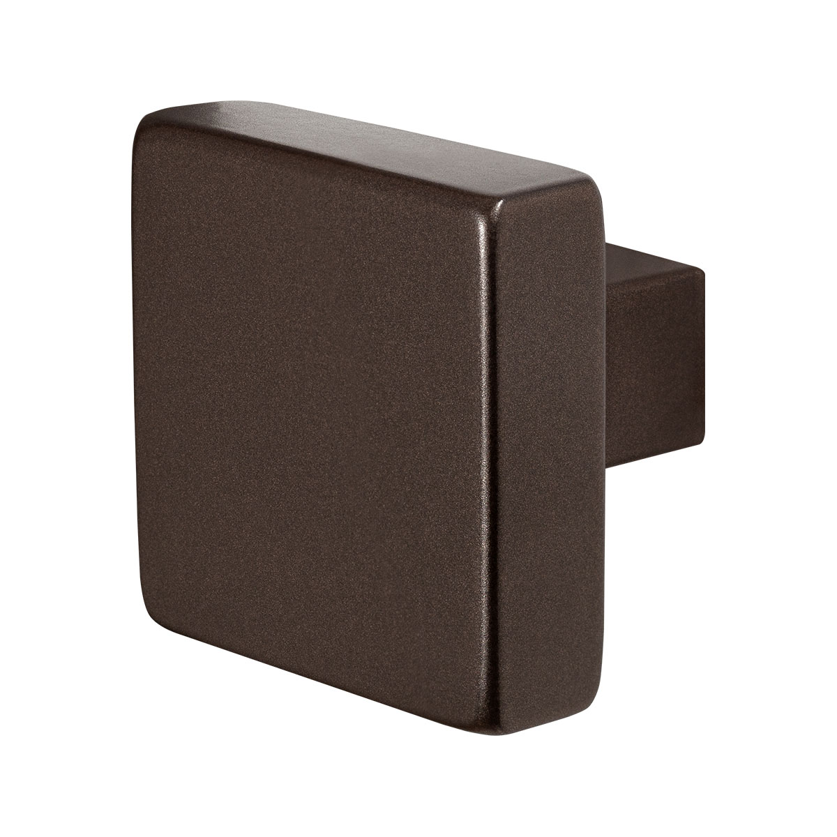 TH vierkante knop vast 53x53x16 mm Dark blend + metaalschroef M10