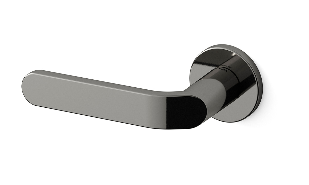 TH Callas deurkruk links 51x6 mm Glanzend zwart op rozet
