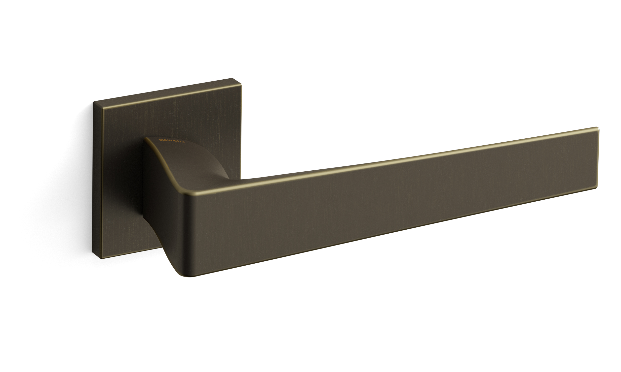 TH Seven deurkruk paar 50x50x6 mm Matbrons op rozet