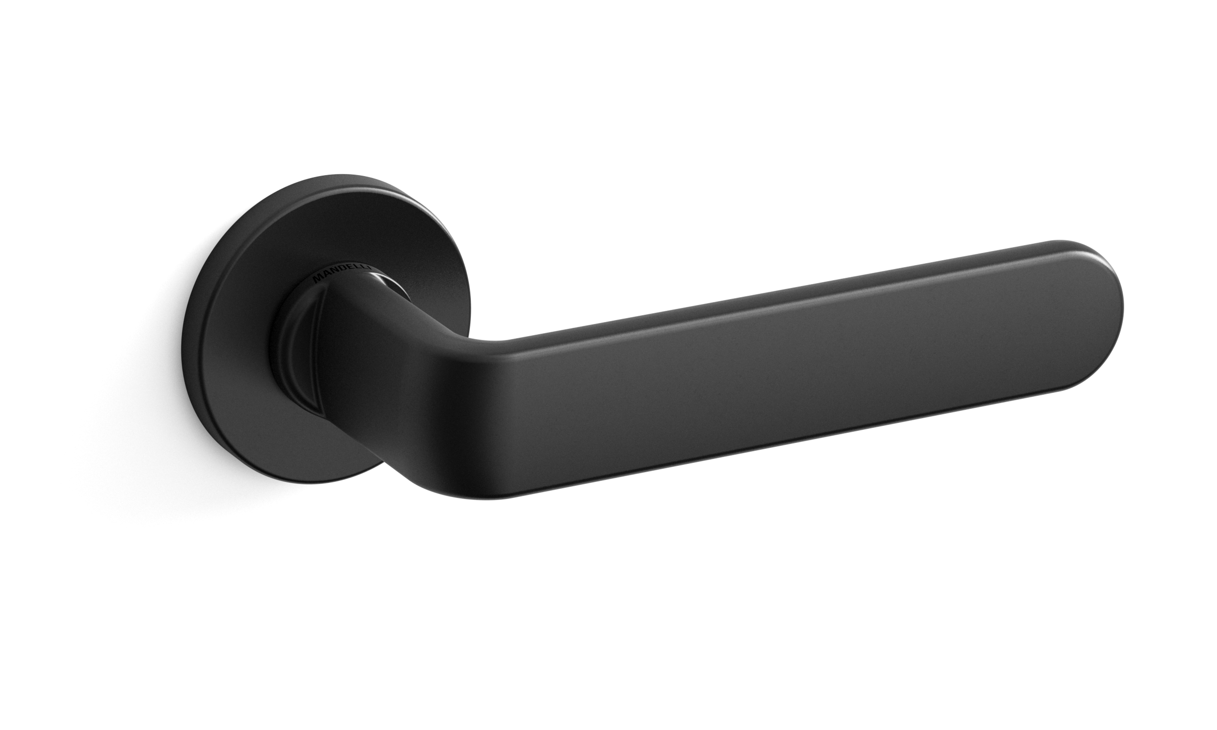 TH deurkruk PP33 paar 51x6 mm Mat zwart op rozet