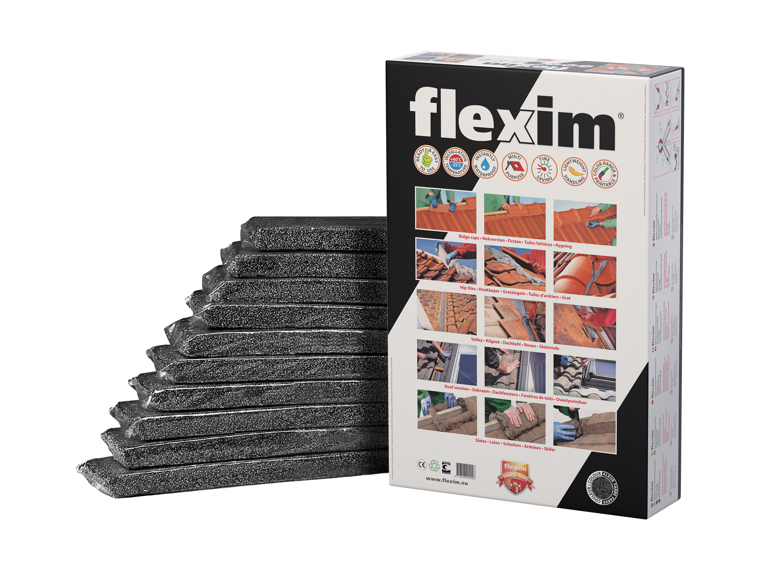 Flexim dakmortel zwart