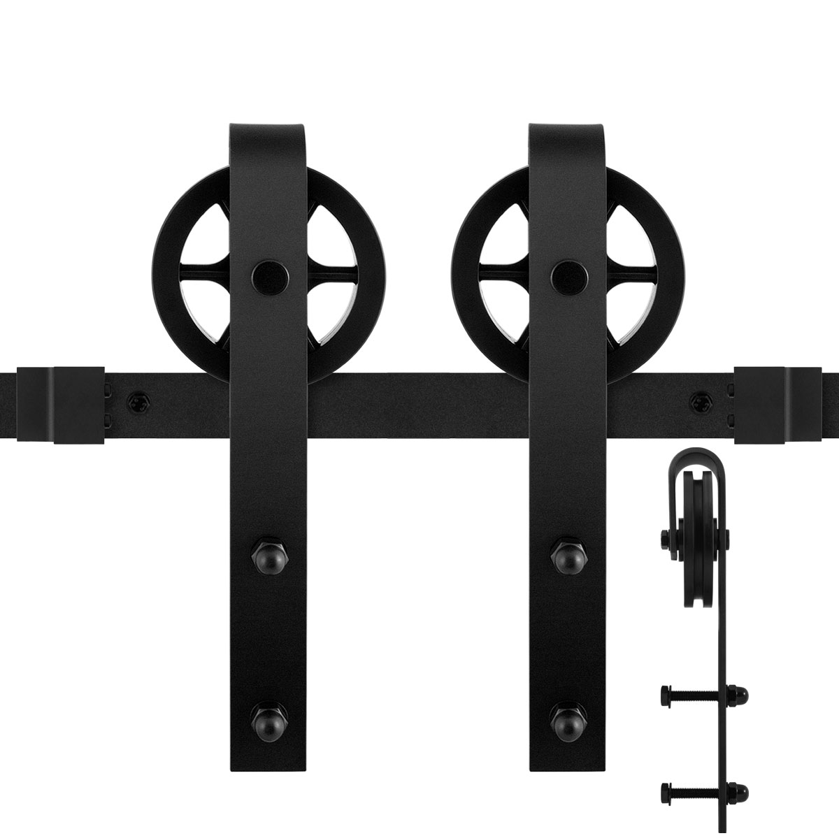 TH schuifdeursysteem Teho 200 cm zwart