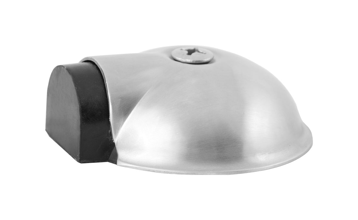 TH deurstopper rond 65 mm rvs geborsteld