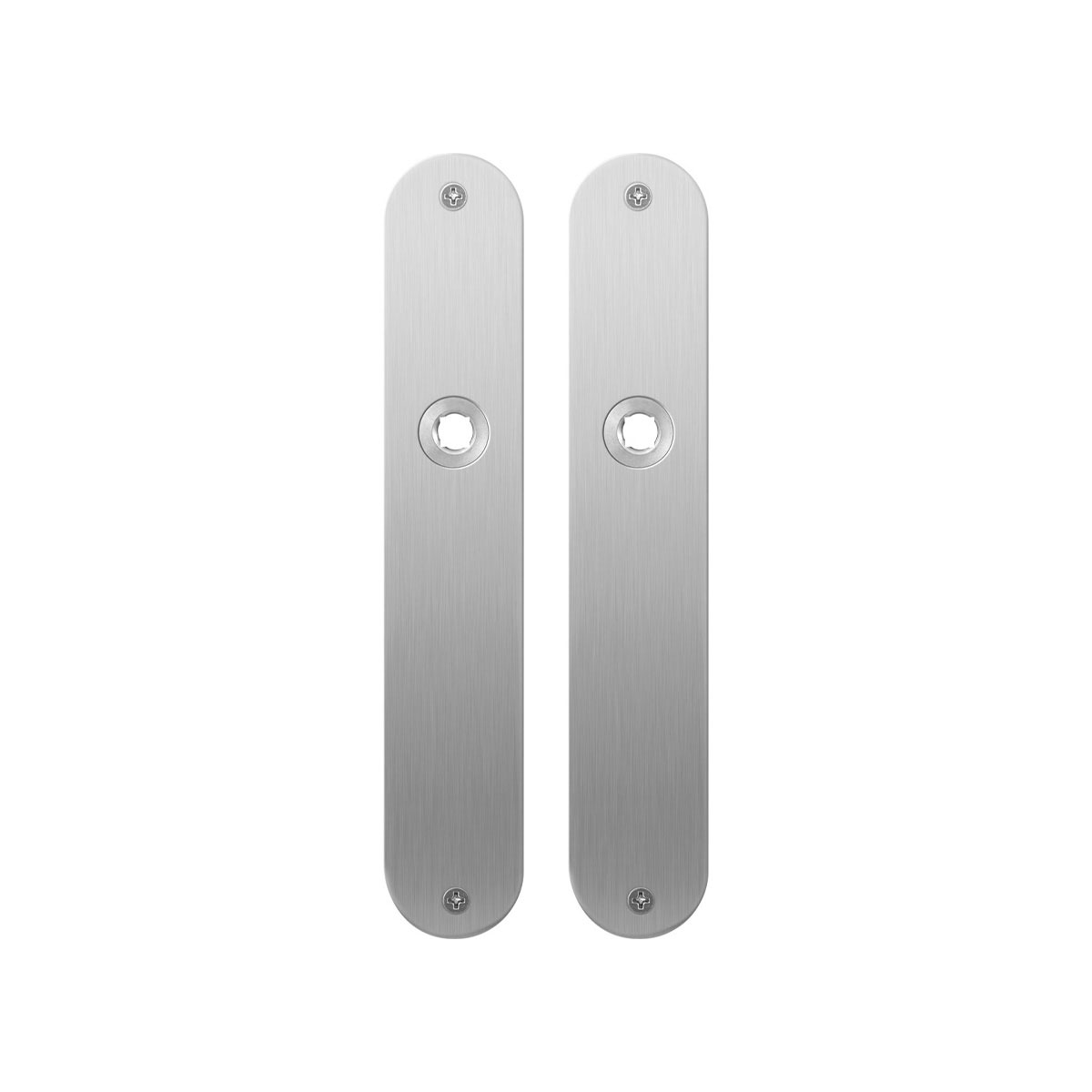 TH plaatschild paar 220x40x2 mm RVS geborsteld blind geen veer afg