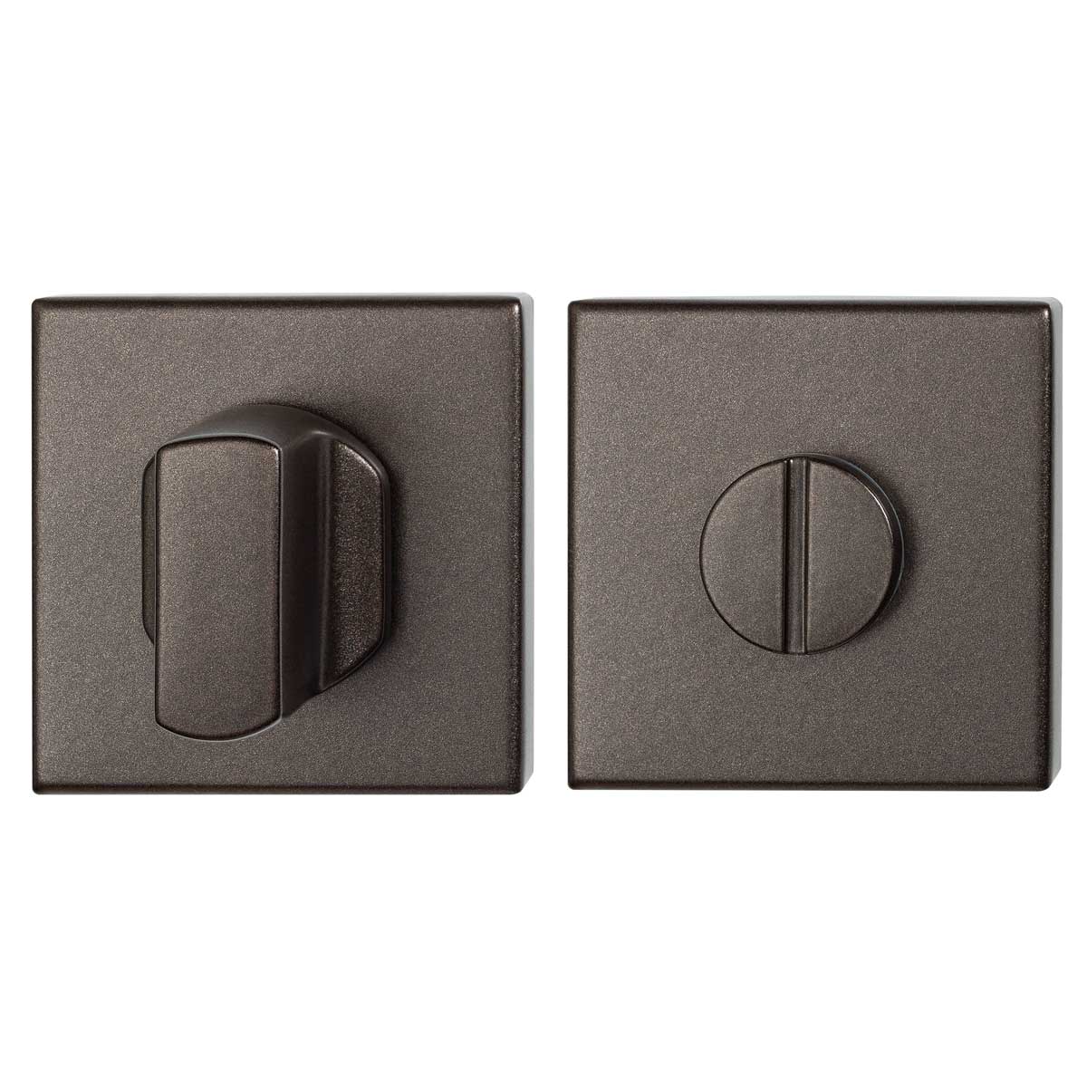 TH toiletgarnituur 50x50x8 mm Dark blend vierkant stift 8mm