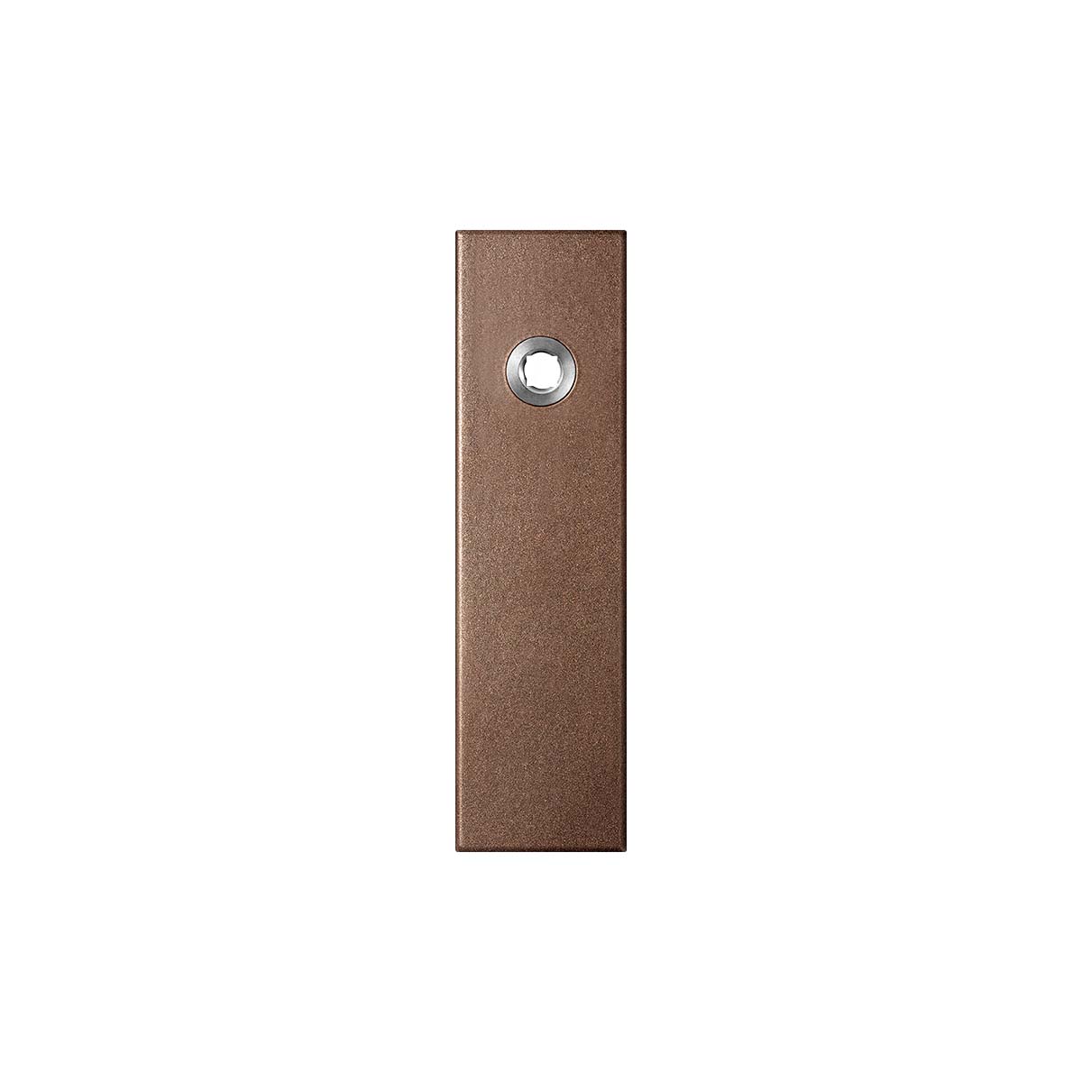 TH kortschild links 169x46x8,5mm Bronze blend blind afg rechthoekig