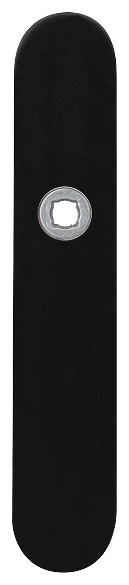 TH langschild links 218x40x8,5 mm Zwart blind afgerond