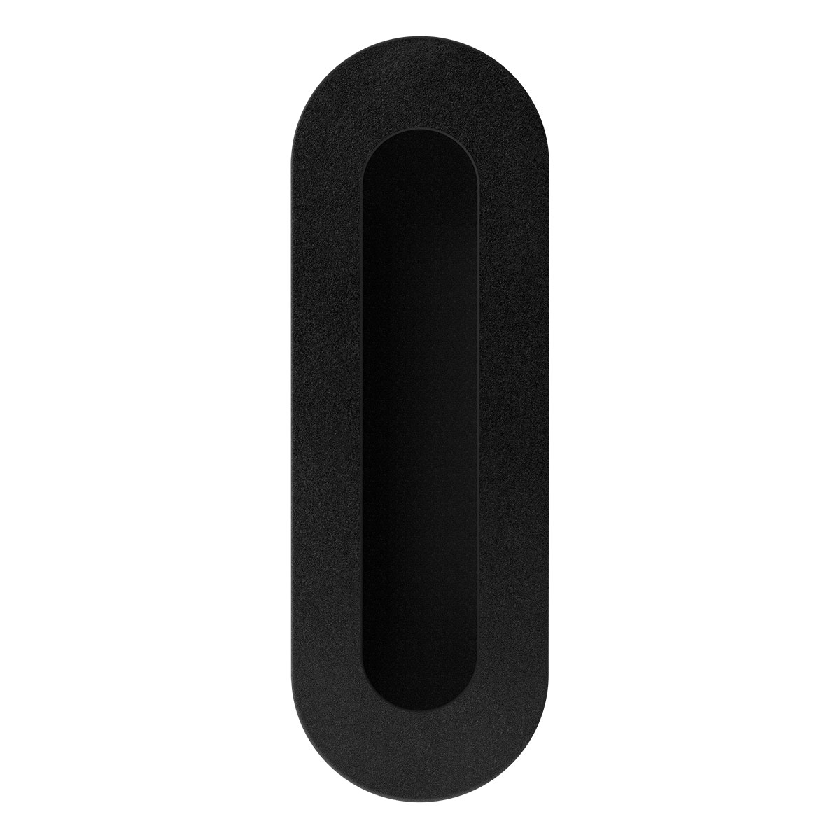 TH schuifdeurkom ovaal 180x60 mm zwart